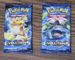 Pokemon TCG, XY Evolutions, Bundle of 2 Booster Packs. Factory Sealed - Image 1