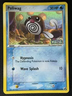 Poliwag 67/115 EX Unseen Forces Stamped Reverse Holo Pokemon Card NM - Image 1