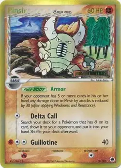 Pinsir (Delta Species) - 9/101 - Pokemon Dragon Frontiers Reverse Holo Rare NM - Image 1