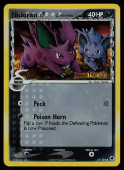 Nidoran - 57/101 - Pokemon Card Ex Dragon Frontiers Reverse Holo Common - NM - Image 1