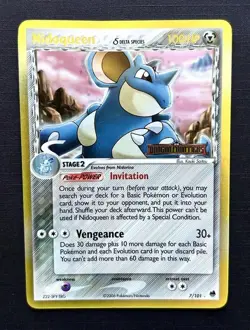 Nidoqueen 7/101 (Stamped) Delta Species EX Dragon Frontiers Reverse Holo Rare - Image 1
