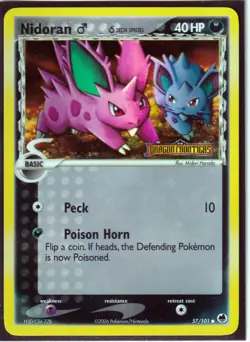 NIDORAN (Delta Species) 57/101-Ex DRAGON FRONTIERS POKEMON-REV HOLO-STAMPED-NM/M - Image 1
