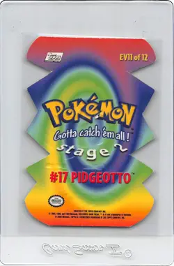 Pidgeotto #17 EV11 of 12 - Die-Cut Embossed - Pokemon CARD Topps - NM/LP - Image 2