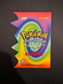 Pokemon Topps #EV10-EV12 of 12 Die Cut/Embossed Pidgey-Pidgeot - Image 3