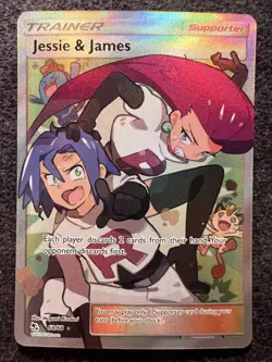 Jessie & James 68/68 Full Art Holo Pokemon Card NM - Image 1