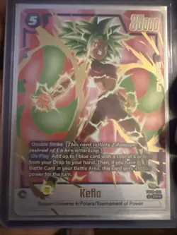 Kefla FB08-034 Alternate Art Saiyan's Pride Dragon Ball English Card Fusion Worl - Image 1