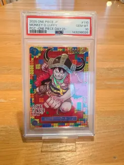 PSA 10 Luffy P-110 Premium Card Collection ONE PIECE DAY 25 Japanese 2025 Promo - Image 1