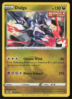 Pokemon Dialga 112/203 Prize Pack Series Cards Non-Holo Pack Fresh - NM - Image 1