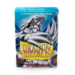 Dragon Shield 60 Japanese YGO Small Deck Protector Card Sleeves Matte Silver - Image 1