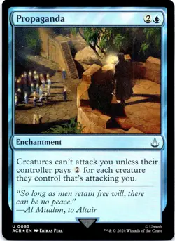 MTG Propaganda Foil Universes Beyond Assassin’s Creed Enchantment NM - Image 1