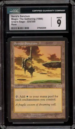 Magic The Gathering MTG Serra's Sanctum Urza's Saga Rare #325 CGC 9 Mint - Image 1