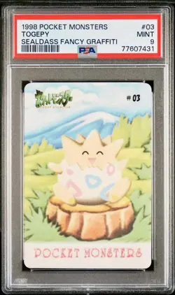 PSA 9 - Togepi (Togepy) #03 Sealdass Fancy Graffiti 1998 Pocket Monsters - Pokem - Image 1