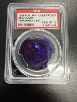 PSA 10 Alakazam Coin Yamabuki City Gym Promo 1998 Japanese Pokemon - Image 1
