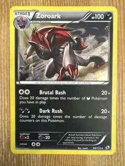 Pokemon TCG Zoroark Legendary Treasures 90/113 Cosmos Holo Rare HP - Image 1