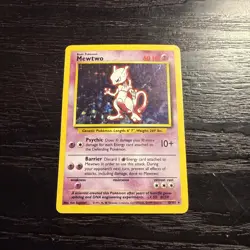 Pokemon TCG Mewtwo Base Set 10/102 Holo 1999-2000 - Image 1