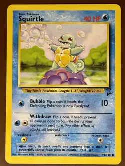 Squirtle #093/130 Base Set 2 Pokemon tcg - Image 1