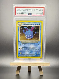 2002 POKEMON LIGHT AZUMARILL 1ST EDITION HOLO #13 NEO DESTINY PSA 9 WOTC VINTAGE - Image 1