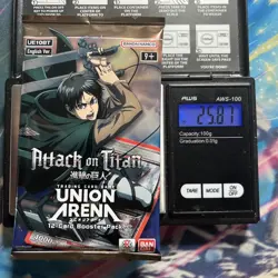 Heavy 25.87g Union Arena Sealed Attack On Titan Booster Pack - Image 1