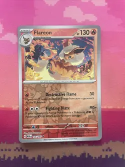 Pokemon Card Flareon Scarlet & Violet 151 Reverse Holo Rare 136/165 Near Mint - Image 1