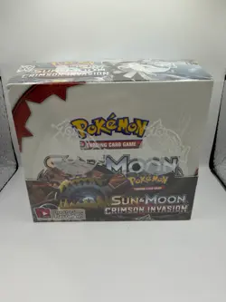 Pokemon TCG Sun & Moon Crimson Invasion Booster Display Box Factory Sealed 36 Pk - Image 1
