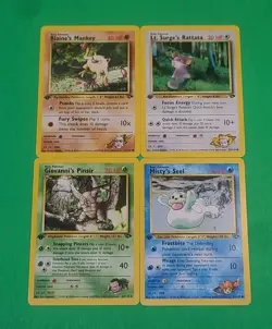Pokemon Vintage 1st Edition GYM Challenge Cards Lot Of 4 NM Giovanni's Pinsir++ - Image 1
