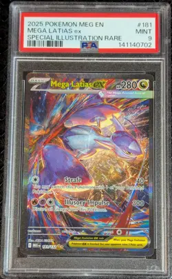2025 POKEMON MEG EN MEGA LATIAS EX SPECIAL ILLUSTRATION RARE 181/132 PSA 9 MINT - Image 1