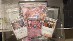 Pokemon TCG Team Rocket’s Mewtwo EX Jumbo Black Star Promo and Meowth/Giovanni - Image 1