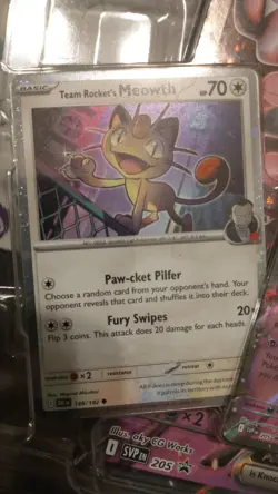 Pokemon TCG Team Rocket’s Mewtwo EX Jumbo Black Star Promo and Meowth/Giovanni - Image 3