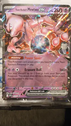 Pokemon TCG Team Rocket’s Mewtwo EX Jumbo Black Star Promo and Meowth/Giovanni - Image 5