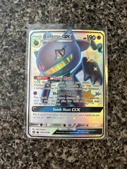 Pokemon Banette GX Hidden Fates Shiny Vault SV61/94 Full Art Holo Shiny Rare - Image 1