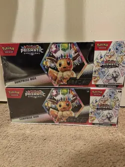 Pokemon Prismatic Evolutions Surprise Box + Booster Bundle Sams Club Sealed (2) - Image 1