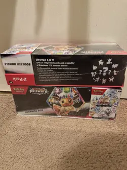 Pokemon Prismatic Evolutions Surprise Box + Booster Bundle Sams Club Sealed (2) - Image 2
