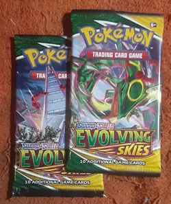 Nintendo Pokemon TCG Sword & Shield Evolving Skies Booster Packs Lot Of 2 - Image 1
