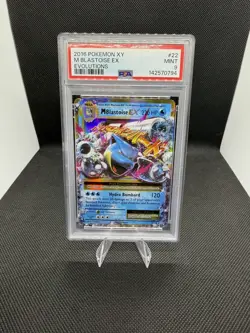 2016 POKEMON XY EVOLUTIONS #22 M BLASTOISE EX PSA 9 - Image 1