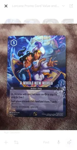 Disney Lorcana A Whole New World Infinity Promo Card 10/C1 EN 1 Non Foil - Image 1