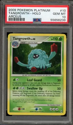 Pokemon Tangrowth Platinum Arceus Holo Rare #10 PSA 10 Gem Mint - Image 1