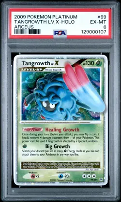 2009 POKEMON PLATINUM ARCEUS #99 TANGROWTH LV.X-HOLO PSA 6 - Image 1