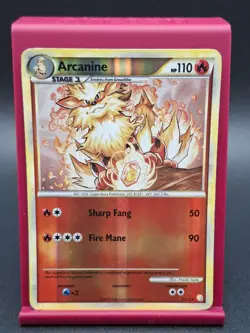 Arcanine 1/123 Reverse Holo Pokemon TCG HeartGold SoulSilver Card HP - Image 1