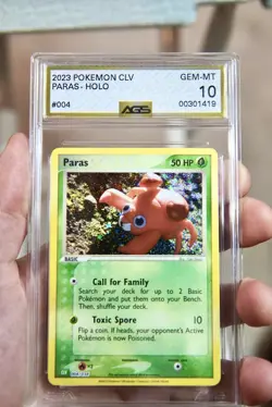 Paras 004/034 Trading Card Game Classic Holo AGS GRADED GEN MINT 10 - Image 2