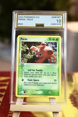 Paras 004/034 Trading Card Game Classic Holo AGS GRADED GEN MINT 10 - Image 3