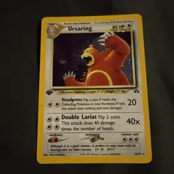 Pokemon Neo Discovery Ursaring Holo First Edition 15/75 Card NM Condition - Image 1