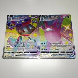 Pokemon Shiny Crobat VMAX + Dragapult VMAX Promo 2 Card Set NM JUMBO OVERSIZED - Image 1