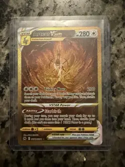 Arceus VSTAR Gold GG70/GG70 Crown Zenith Pokemon Card Full Alt Art Holo - Image 1