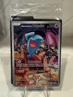 Pokemon TCG Destined Rivals - Team Rockets Wobbuffet Promo Card 203 SEALED - Image 1