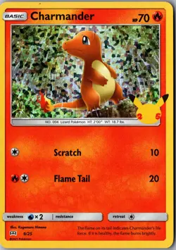 Charmander - 9/25 McDonald's 25th Anniversary Promos LP Pokemon Card - Image 1