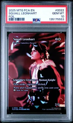 2025 MTG FINAL FANTASY THROUGH THE AGES FOIL #0022 SQUALL LEONHART PSA 10 - Image 1