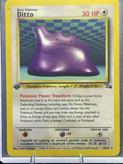 Pokemon TCG Vintage Ditto 1st Edition 18/62 Fossil 1995 Wizards of The Coast HP - Image 1
