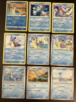 Lapras Lot x9 Brilliant Stars Fusion Strike Pokemon TCG NM/VLP - Image 1