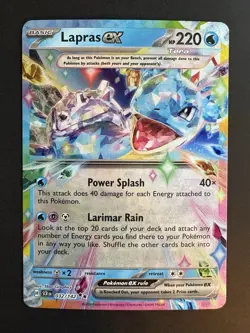 Lapras ex 032/142 Pokemon TCG Scarlet & Violet Stellar Crown NM - Image 1