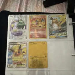 Pokemon TCG Binder Collection Charizard Raichu GX EX V Holo English Cards - Image 1
